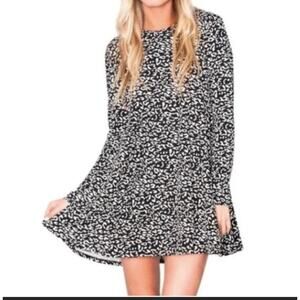 Show Me Your Mumu Leopard Print Babydoll Swing Mini Dress Size Small Minimalist